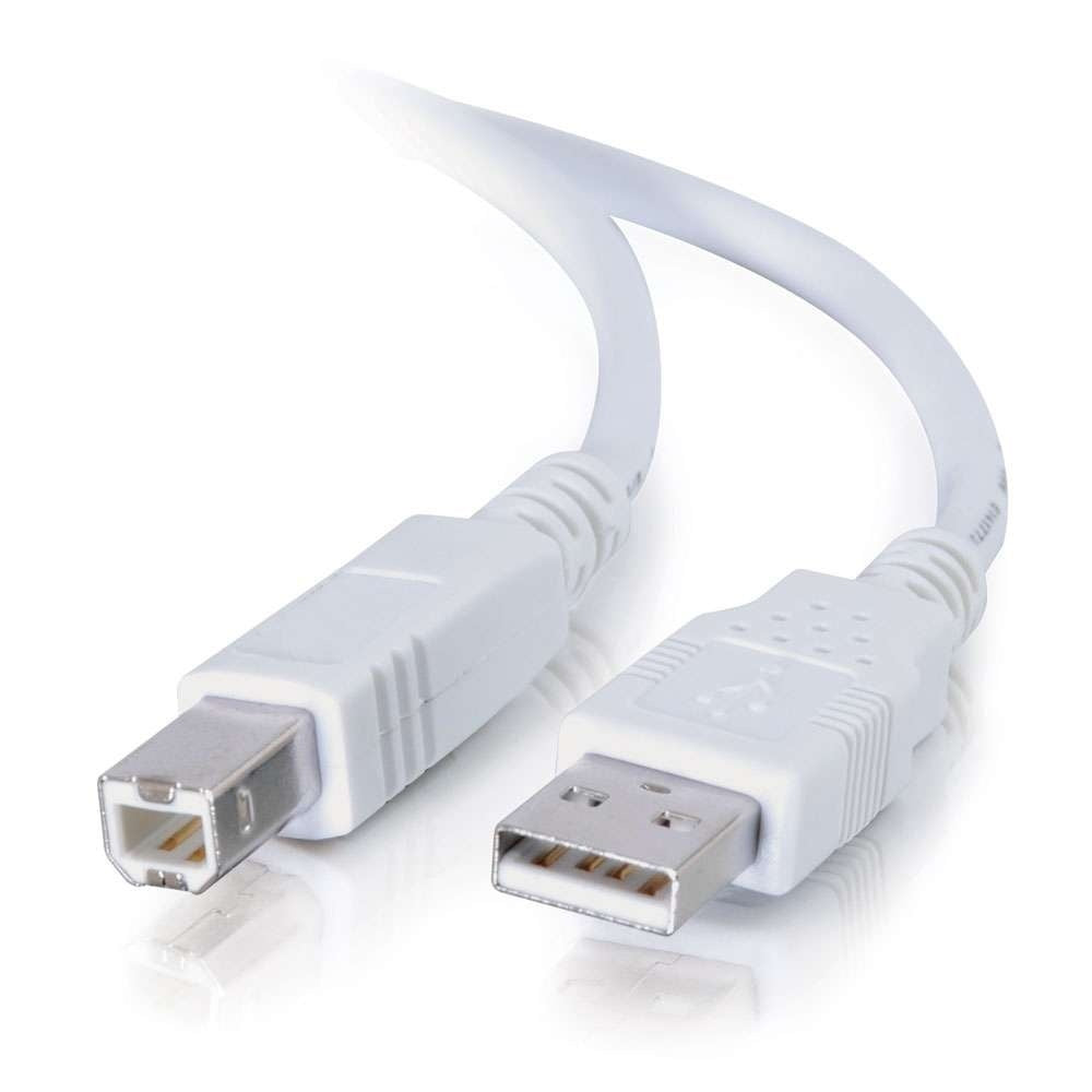 5m USB 2.0 AB Cable White (16.4ft) CG13401 - C2G - 5m USB 2.0 AB Cable White (16.4ft)