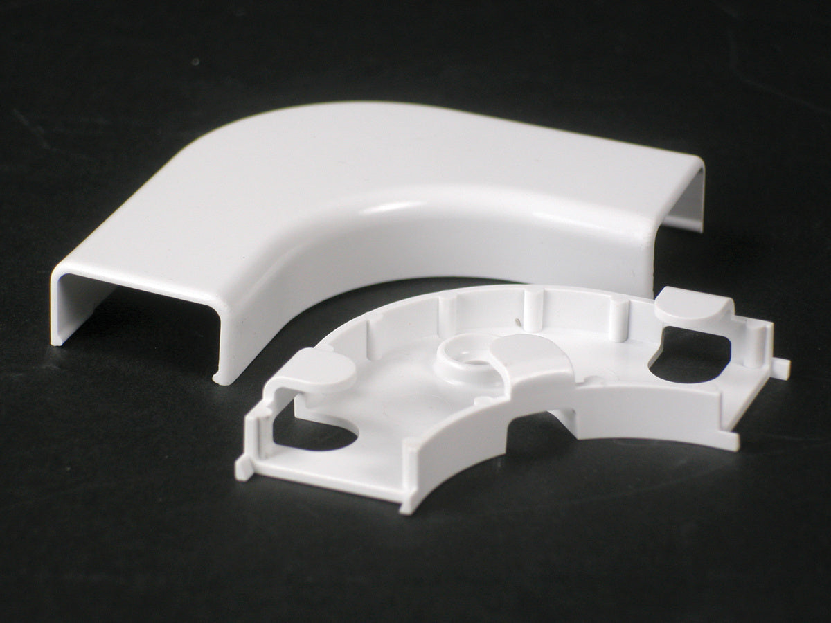 2811FOWH Uniduct Radiused Flat Elbow Fitting in White 2811FO-WH - Wiremold - 2811FOWH Uniduct Radiused Flat Elbow Fitting in White