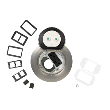 4ATP2RSN 4 inch Prewired Flush Syle Duplex in Satin Nickel 4ATP2RSN - Wiremold - 4ATP2RSN 4 inch Prewired Flush Syle Duplex in Satin Nickel