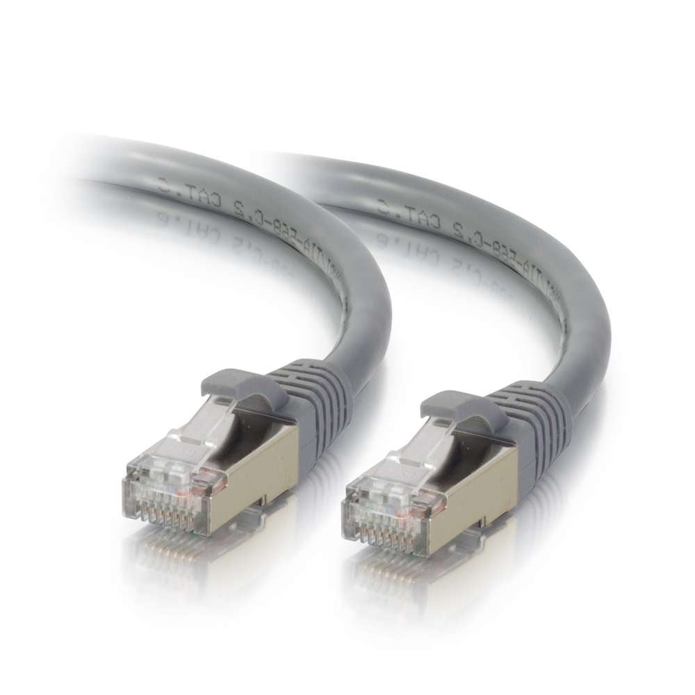 100ft Cat5e Snagless Shielded STP Ethernet Network Patch Cable Gray CG28706 - C2G - 100ft Cat5e Snagless Shielded STP Ethernet Network Patch Cable Gray