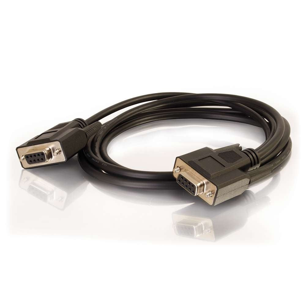 6ft DB9 F/F Serial RS232 Null Modem Cable Black CG52038 - C2G - 6ft DB9 F/F Serial RS232 Null Modem Cable Black