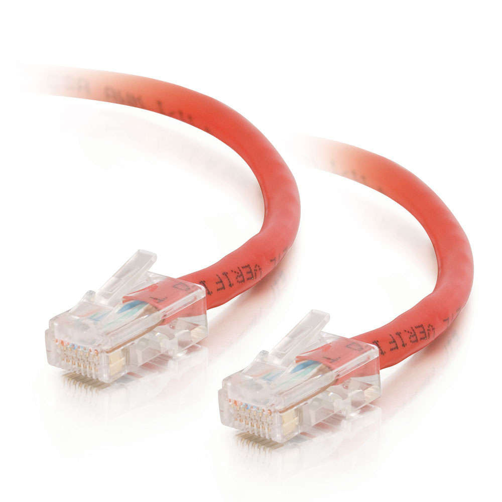 25ft Cat5e Non-Booted Unshielded UTP Network Crossover Patch Cable Red CG26709 - C2G - 25ft Cat5e Non-Booted Unshielded UTP Network Crossover Patch Cable Red