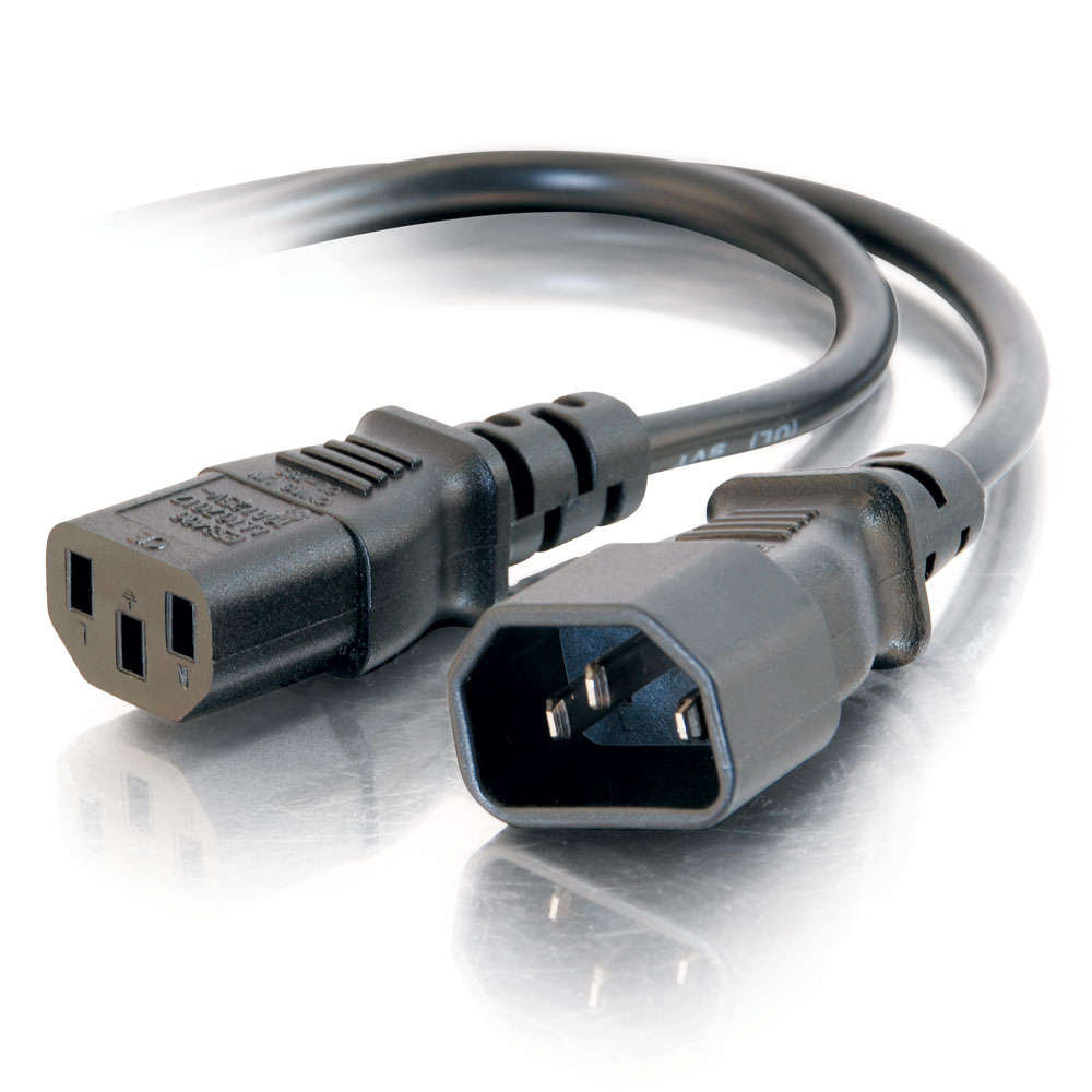 10ft 18 AWG Computer Power Extension Cord IEC320C14 to IEC320C13 CG03143 - C2G - 10ft 18 AWG Computer Power Extension Cord IEC320C14 to IEC320C13