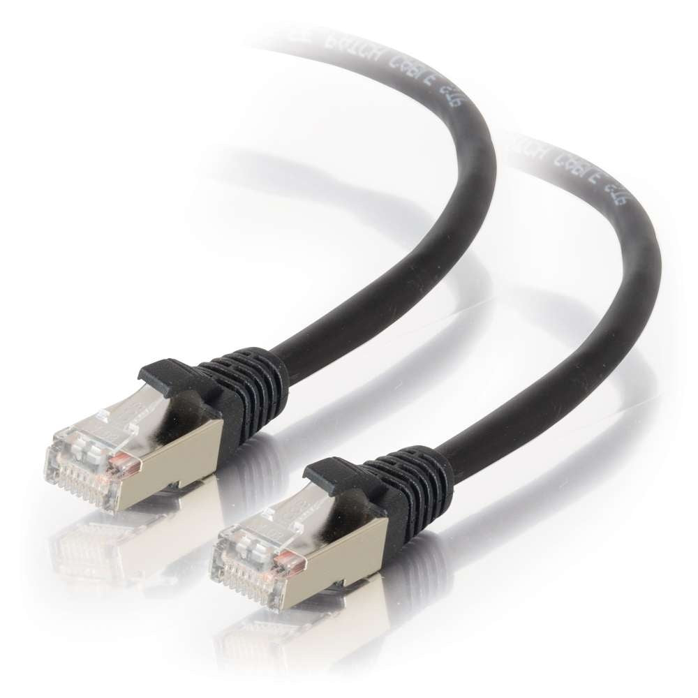 150ft Cat5e Snagless Shielded STP Ethernet Network Patch Cable Black CG28717 - C2G - 150ft Cat5e Snagless Shielded STP Ethernet Network Patch Cable Black