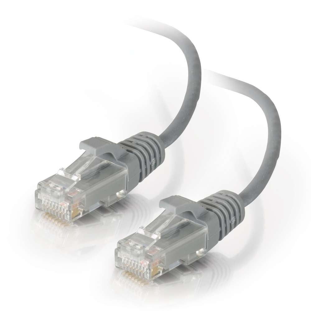 10ft Cat5e Snagless Unshielded UTP Slim Ethernet Network Patch Cable Gray CG01047 - C2G - 10ft Cat5e Snagless Unshielded UTP Slim Ethernet Network Patch Cable Gray