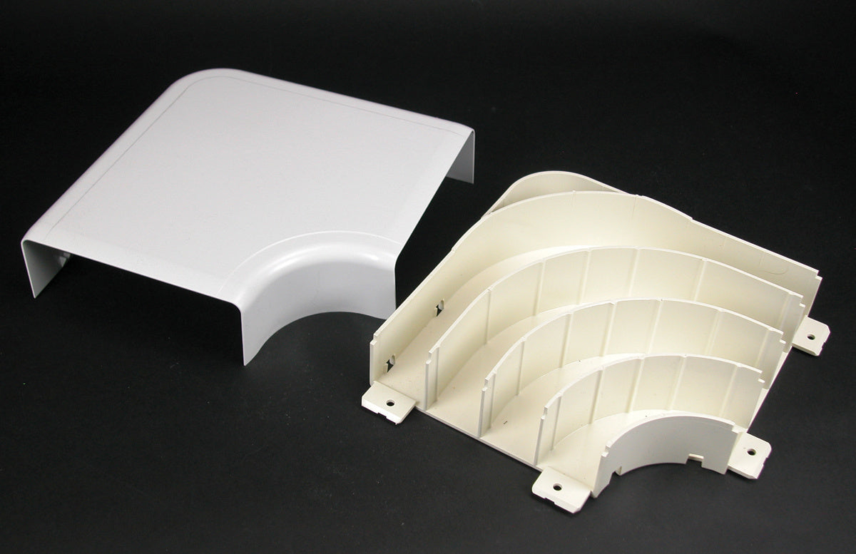 5411FOWH 5400 Radiused Full Capacity Flat Elbow Fitting in White 5411FO-WH - Wiremold - 5411FOWH 5400 Radiused Full Capacity Flat Elbow Fitting in White