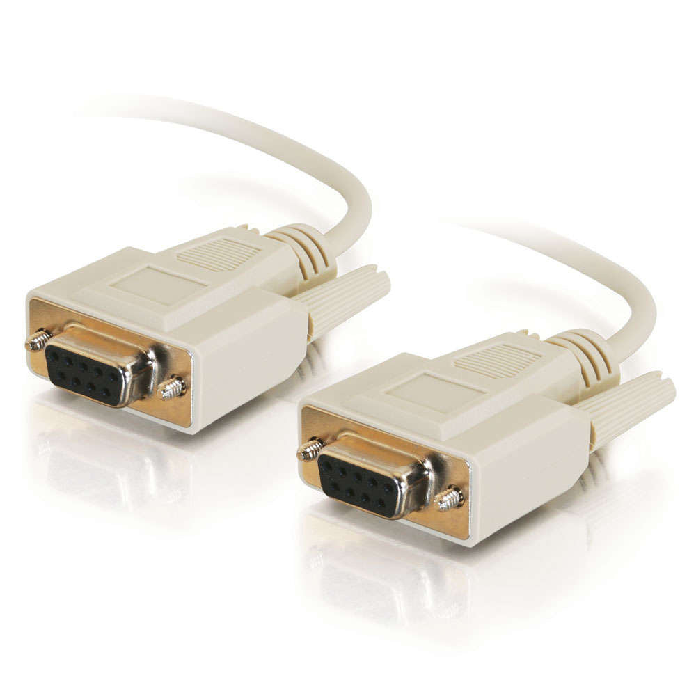 6ft DB9 F/F Serial RS232 Null Modem Cable Beige CG03044 - C2G - 6ft DB9 F/F Serial RS232 Null Modem Cable Beige