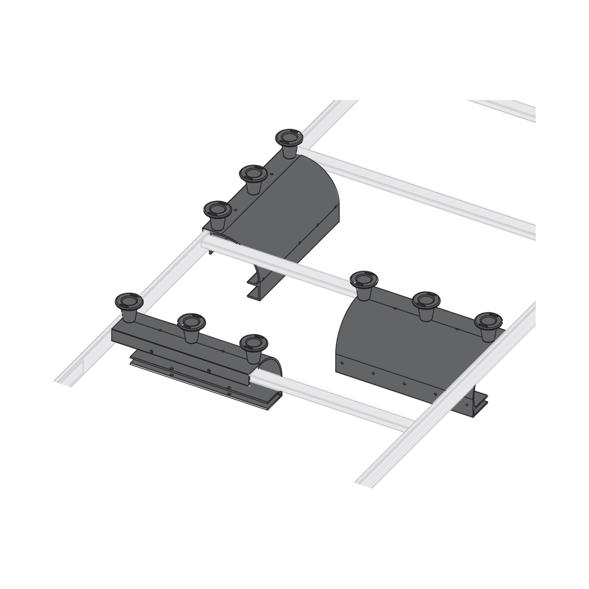 Ladder End Drop with Spools 5 Inches Wide CLH-ED5 - Middle Atlantic - Ladder End Drop with Spools 5 Inches Wide