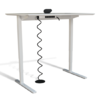 Sit Stand Desk Power with 2 Surface Outlets and 6 Below Desk in Black