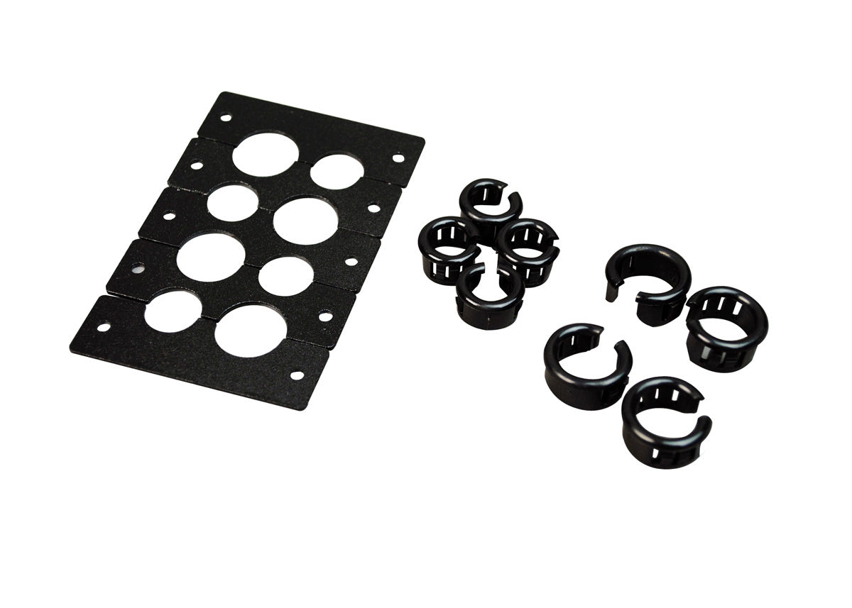 AV9014BK - Wiremold - AV9014BK Cable Kit with 8 Openings 4 small and 4 large in Black