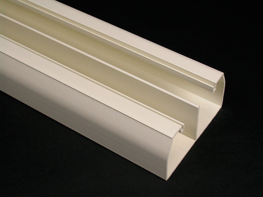 40N2B08V - Wiremold - 40N2B08V CableSmart 40N2 Two Compartment Raceway Base in Ivory