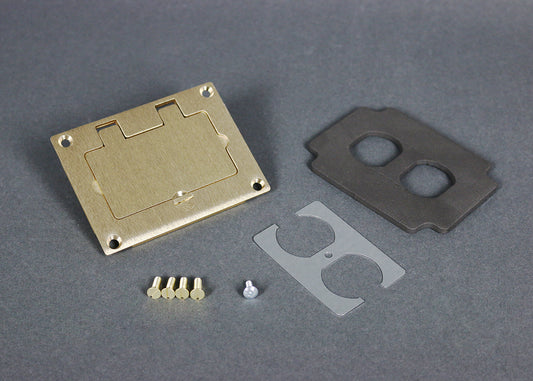 828DPGFITC - Wiremold - 828DPGFITC Rectangular Duplex Cover Plate in Brass