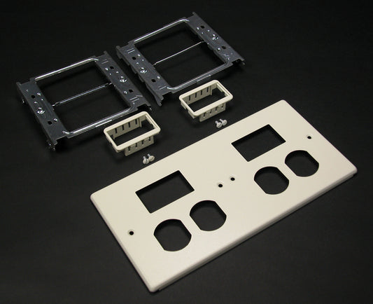 G4047-2BBMM - Wiremold - G40472BBMM 4047 Four Gang Cover Two Duplex and Two Mini Adapters in Gray