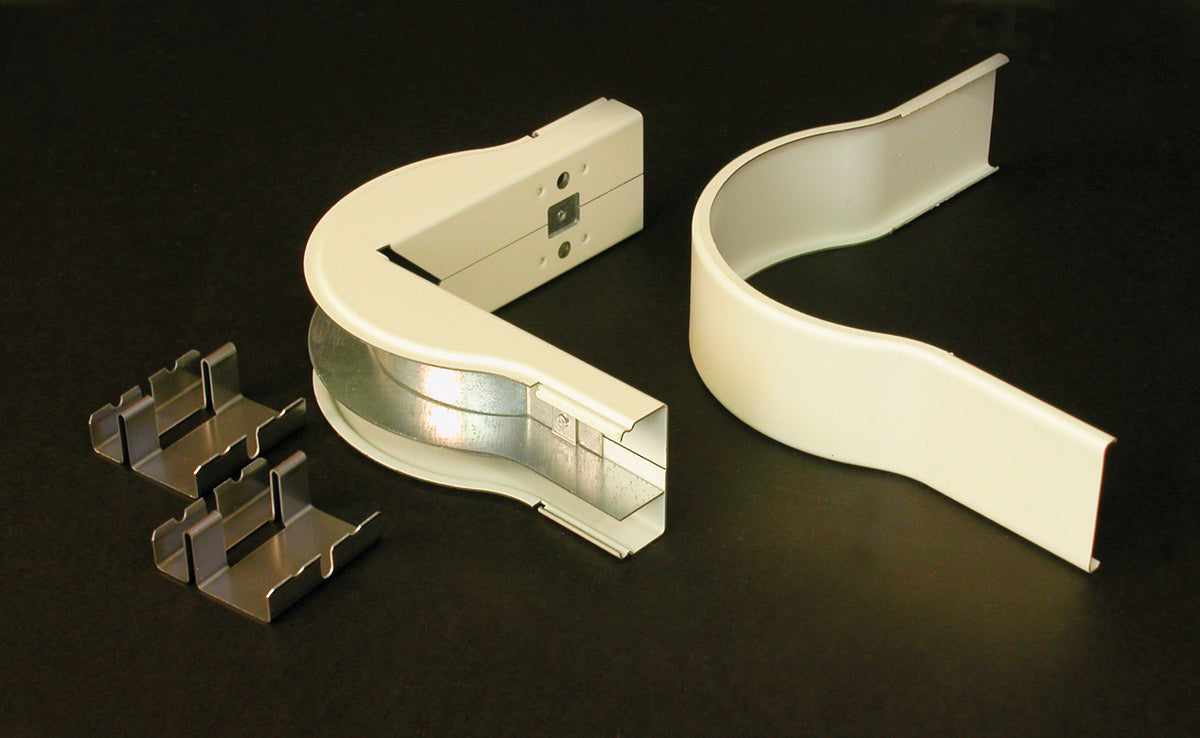 V2418DFO - Wiremold - V2418DFO 2400D Radiused Divided External Elbow Fitting in Ivory