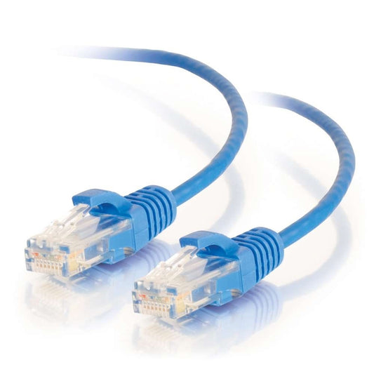 CG01072 - C2G - 1ft Cat6 Snagless Unshielded UTP Slim Ethernet Network Patch Cable Blue