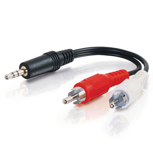 CG39942 - C2G - 3ft Value Series One 3.5mm Stereo Male To Two RCA Stereo Male Y Cable