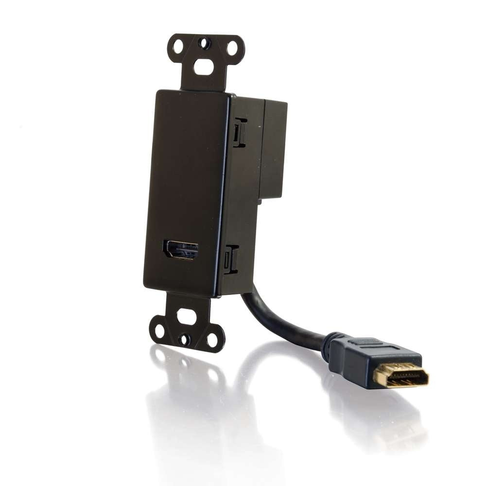 CG41045 - C2G - HDMI Pass Through Wall Plate Black