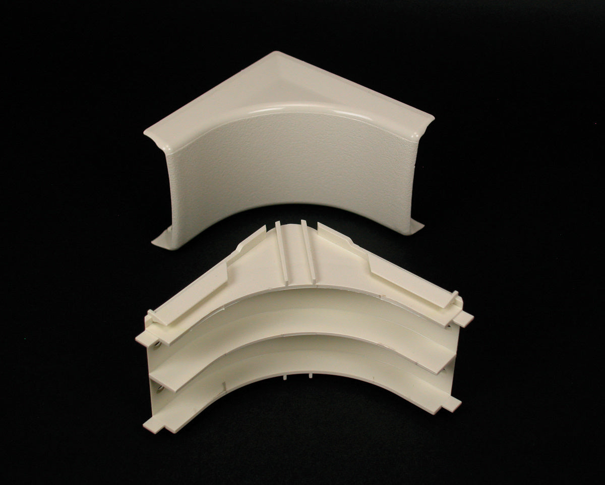 2317DFO-WH - Wiremold - 2317DFOWH 2300 Radiused Divided Internal Elbow Fitting in White