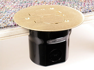 862C - Wiremold - 862C PVC Floor Box Assembly for Wood or Concrete Floors
