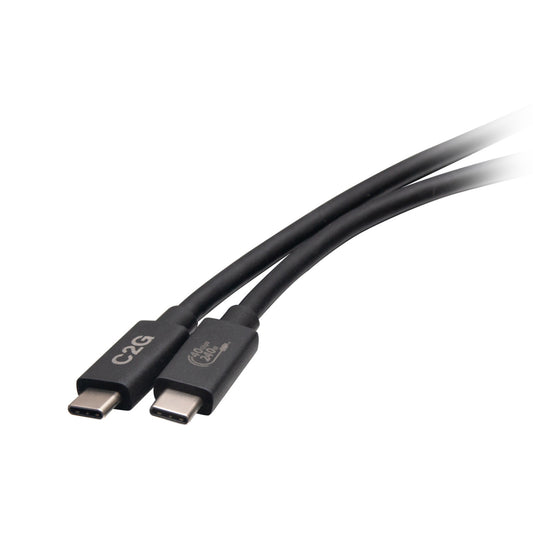 C2G54552 - C2G - 33ft (1m) USB 40 USB-C to C 48V 5A 240W Charging Cable Black
