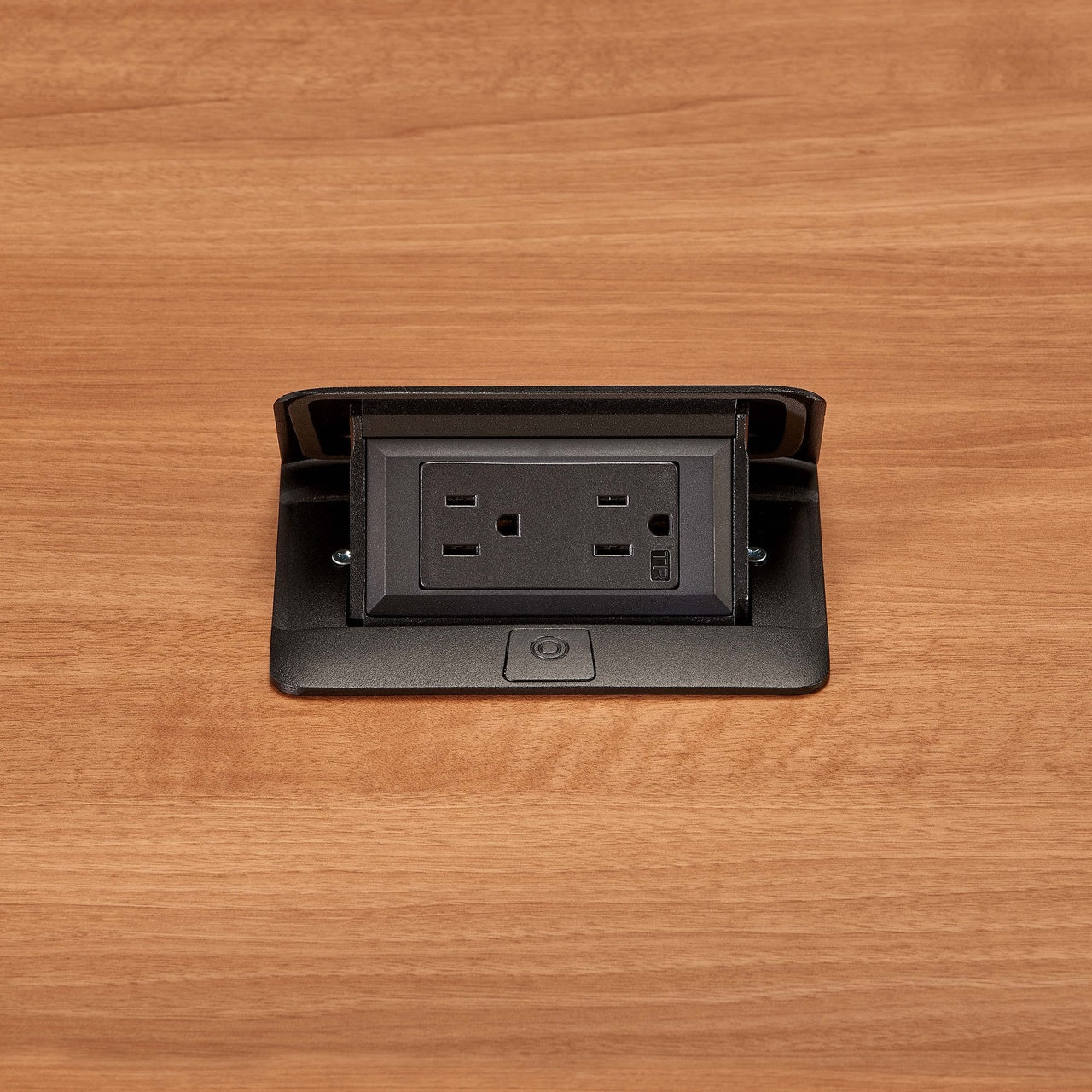 DQFP20BK - Wiremold - DQFP20BK Cord Ended deQuorum SingleFlip Up Unit in Black
