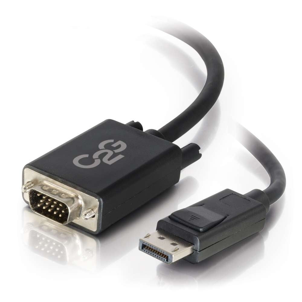 CG54343 - C2G - 15ft (45m) DisplayPort Male to VGA Male Active Adapter Cable Black