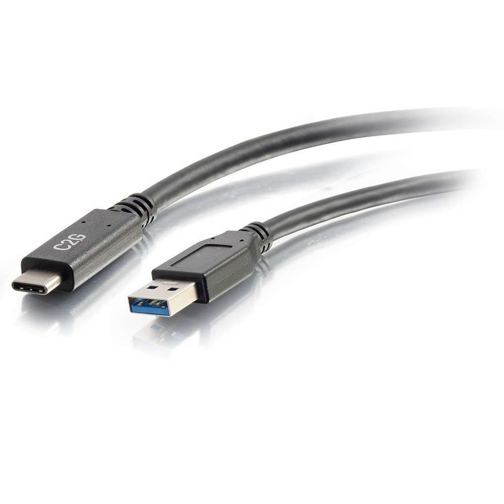 CG28831 - C2G - 3ft USB-C to USB-A SuperSpeed USB 5Gbps Cable M/M Black