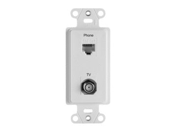 WP3211WH - On-Q - PhoneTV PreConfigured 2 Port Strap in White