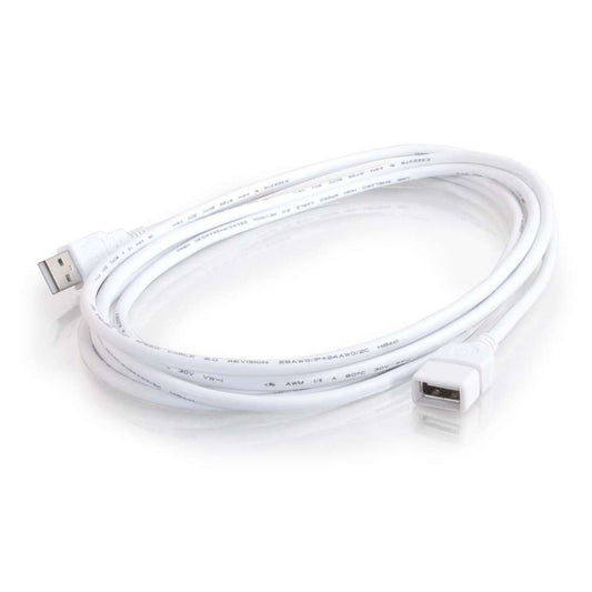 CG26686 - C2G - 3m USB 2.0 A Male to A Female Extension Cable White 9.8ft