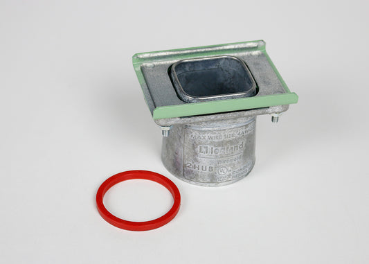 EFB6S-2HUB - Wiremold - EFB6S2HUB Evolution EFB6 Floor Box 2 Conduit Hub