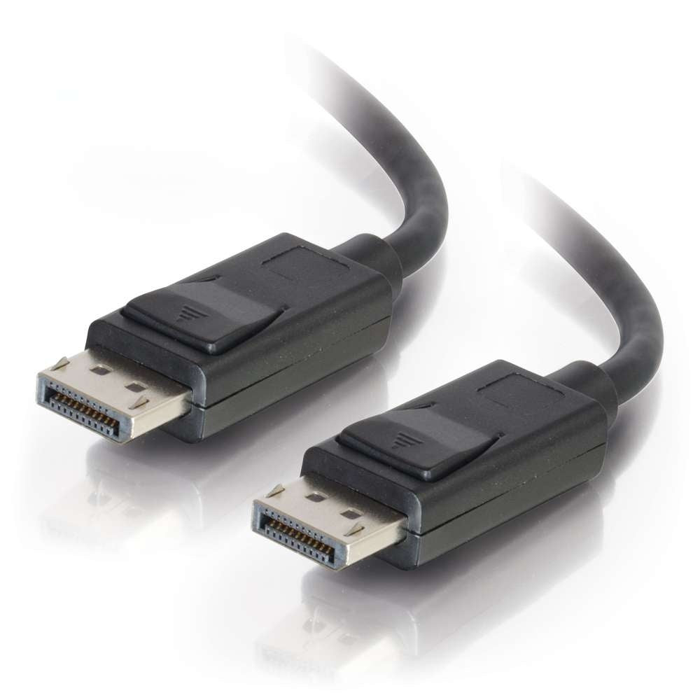 CG54423 - C2G - 1ft DisplayPort Cable with Latches 4K 60Hz M/M Black