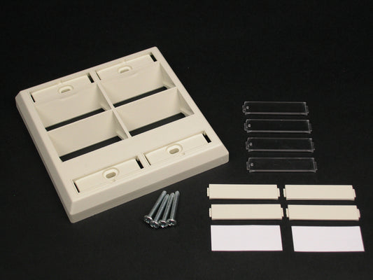 CM-DAP - Wiremold - CMDAP CM Two Gang Angled Faceplate in Ivory
