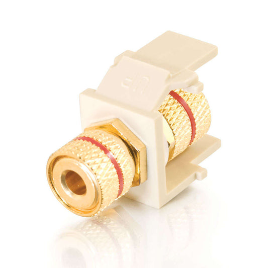CG28740 - C2G - SnapIn Red Banana Jack FF Keystone Insert Module Ivory