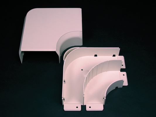 40N2F11WH - Wiremold - 40N2F11WH CableSmart 40N2 Radiused Full Capacity Flat Elbow Fitting in White