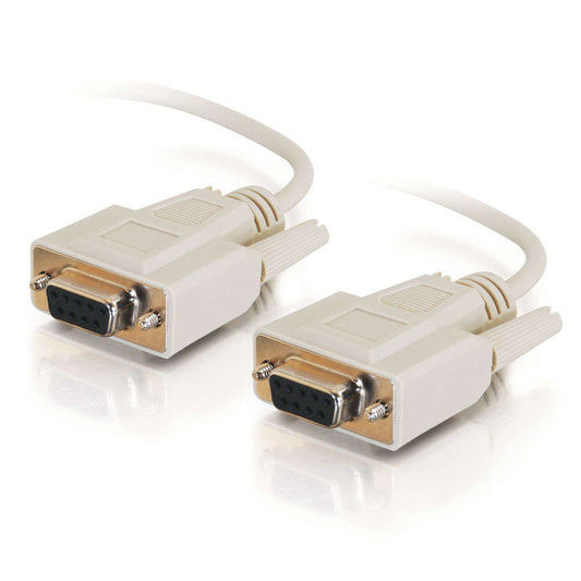 CG10480 - C2G - 1ft DB9 F/F Serial RS232 Null Modem Cable Beige