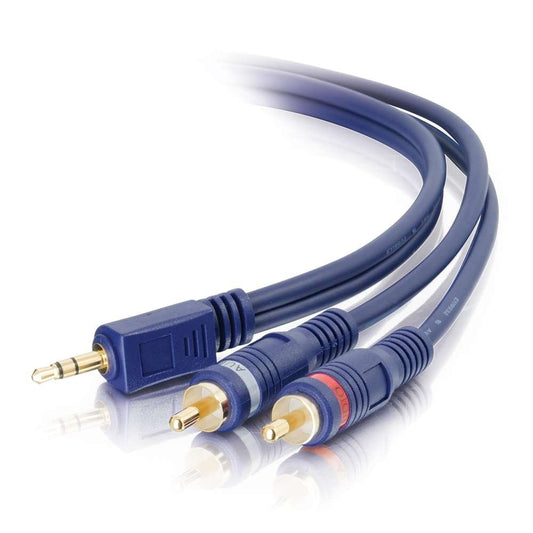 CG40614 - C2G - 6ft Velocity One 3.5mm Stereo Male to Two RCA Stereo Male Y Cable