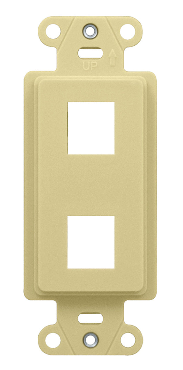 WP3412IV - On-Q - 2 Port Decorator Outlet Strap in Ivory