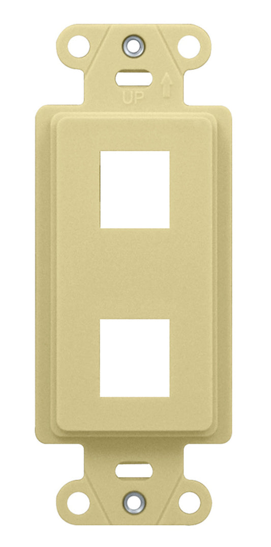 WP3412IV - On-Q - 2 Port Decorator Outlet Strap in Ivory