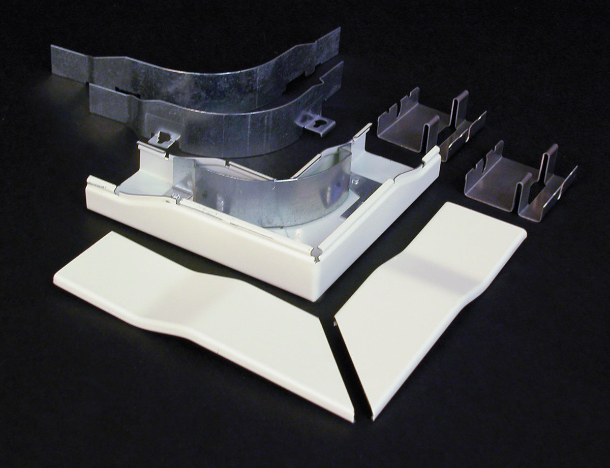 V2411DFO - Wiremold - V2411DFO 2400D Radiused Divided Flat Elbow Fitting in Ivory