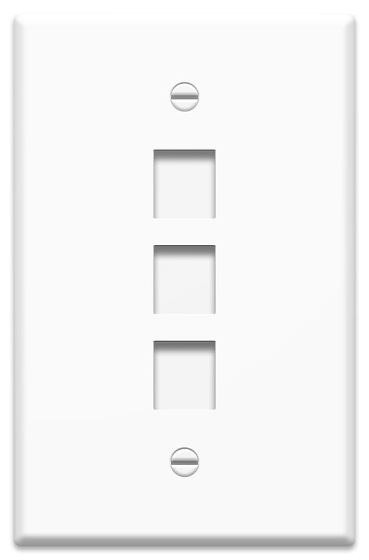 WP3303WH - On-Q - 1Gang 3 Port Oversized Wall Plate in White