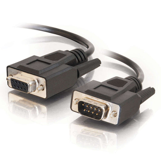 CG25211 - C2G - 1ft DB9 M/F Serial RS232 Extension Cable Black