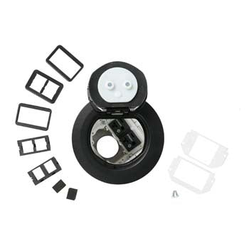 4ATP2CRBK - Wiremold - 4ATP2CRBK 4 inch Prewired Flush Syle Duplex Cover in Black