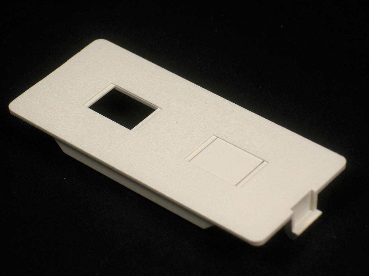 5507RJ-GY - Wiremold - 5507RJGY 5500 Dual RJ11RJ45 Connector Faceplate Fitting in Light Gray