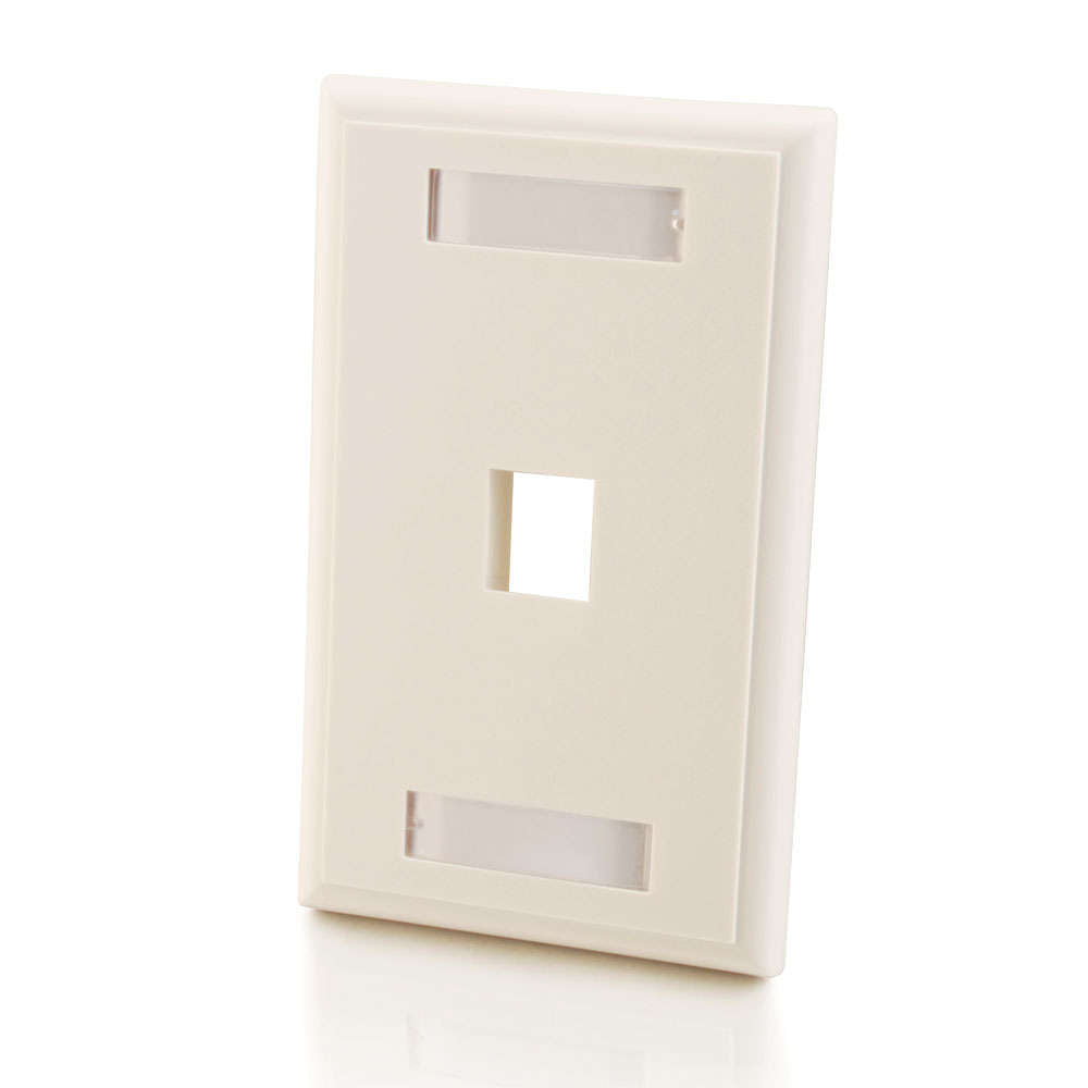 CG03410 - C2G - One Keystone Single Gang Wall Plate White