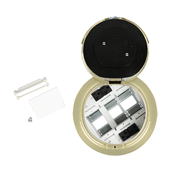 8AT2PSB - Wiremold - 8AT2PSB 8 inch Prewired Flush Style Assembly in Satin Brass