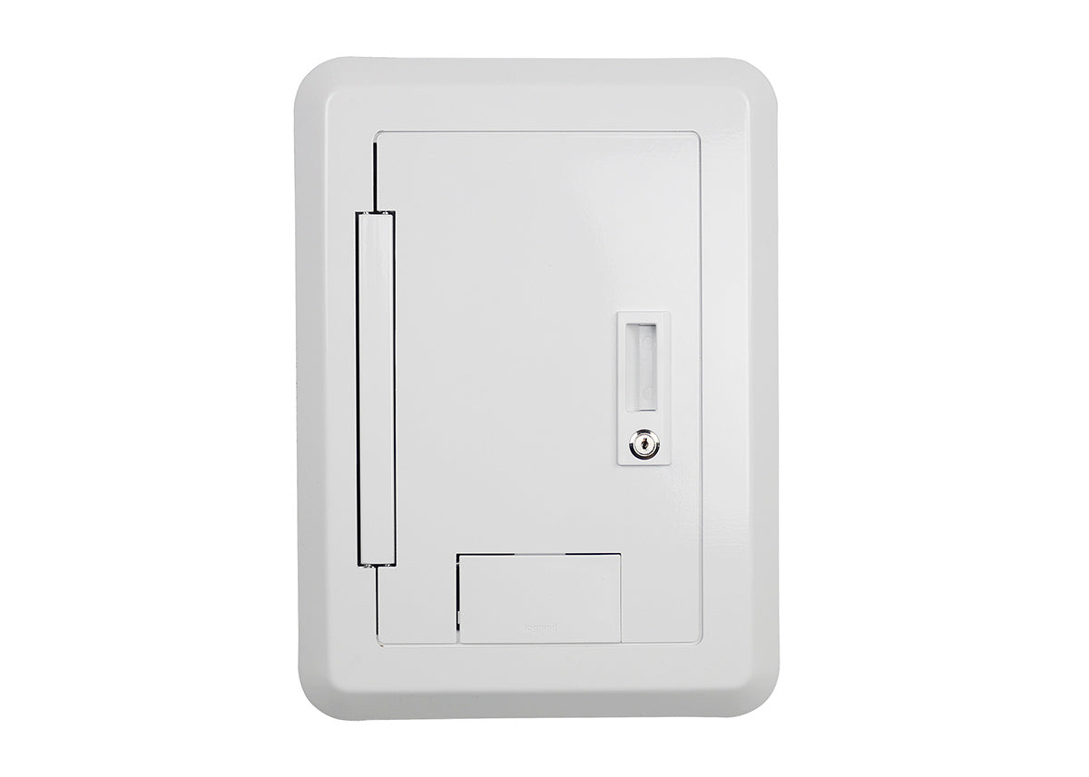 EHWBC4-WH - Wiremold - EHWBC4WH Evolution Black Four Gang Hinged Wall Box Cover in White
