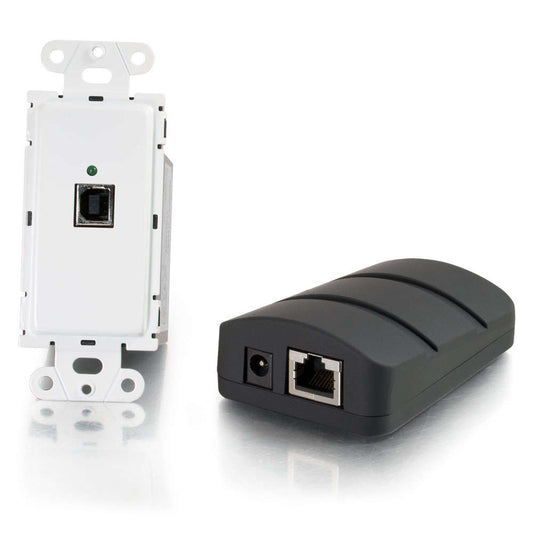 CG53878 - C2G - Superbooster USB 2.0 Over Cat5 Wall Plate Transmitter to Dongle Receiver Kit