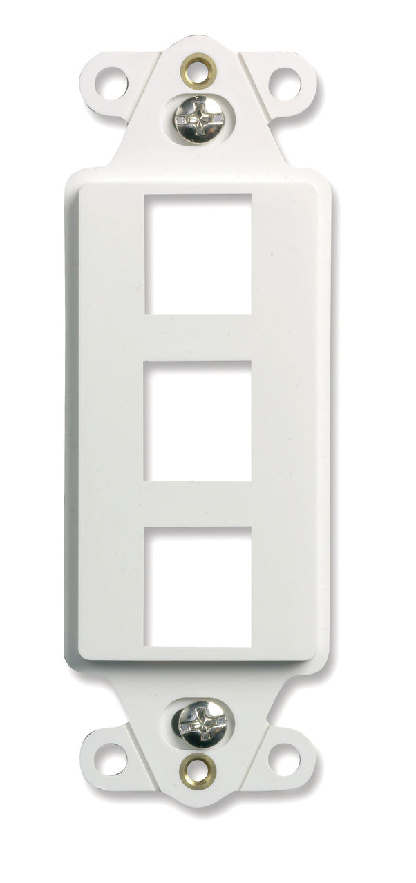WP3413WH - On-Q - 3 Port Decorator Outlet Strap in White