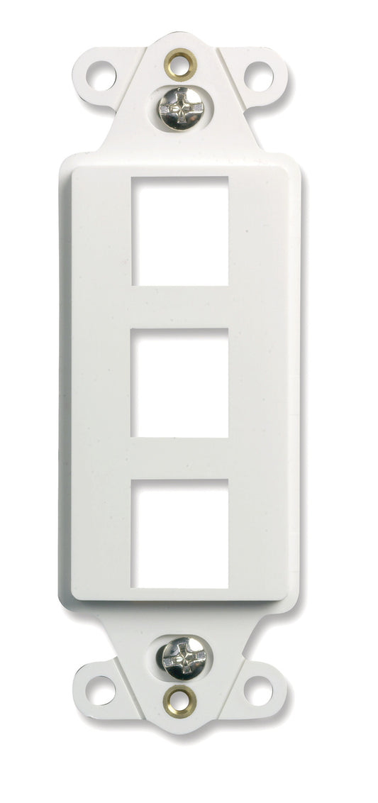 WP3413WH - On-Q - 3 Port Decorator Outlet Strap in White