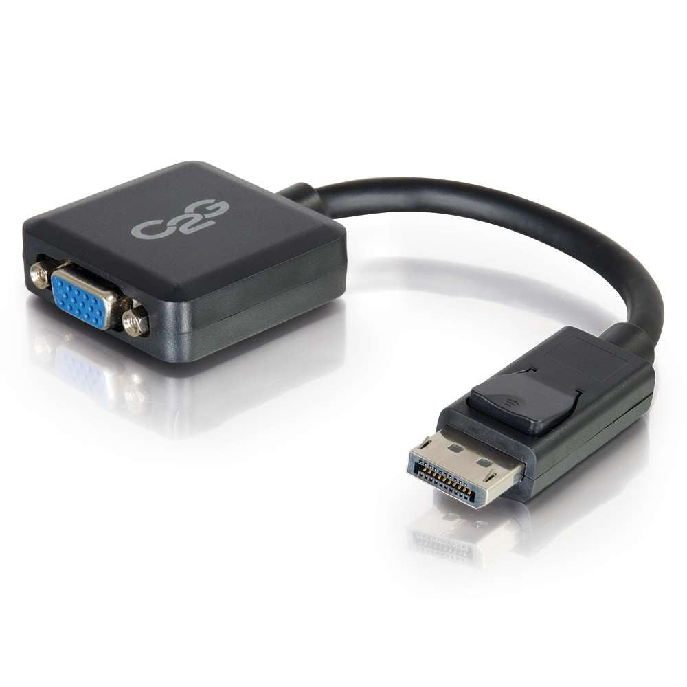 CG54323 - C2G - 8in DisplayPort Male to VGA Female Active Adapter Converter Black
